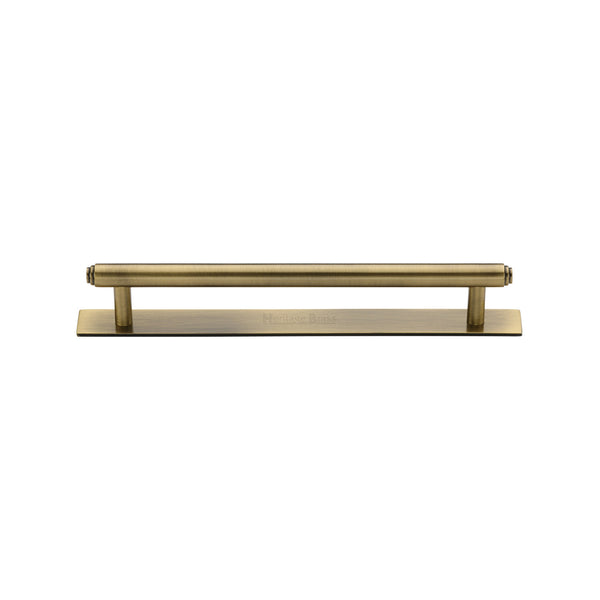 Heritage Brass Step Cabinet Pull Handle with Plate
