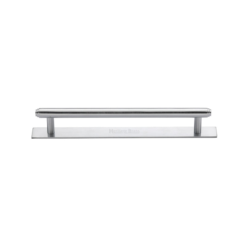 Heritage Brass Step Cabinet Pull Handle with Plate