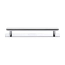 Heritage Brass Step Cabinet Pull Handle with Plate