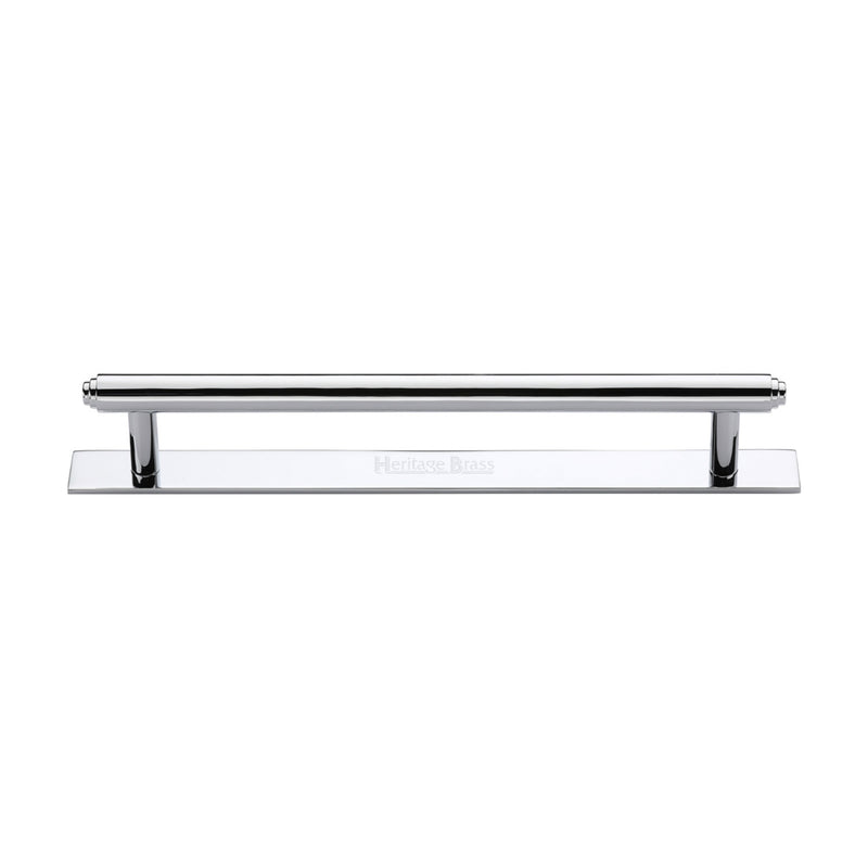 Heritage Brass Step Cabinet Pull Handle with Plate