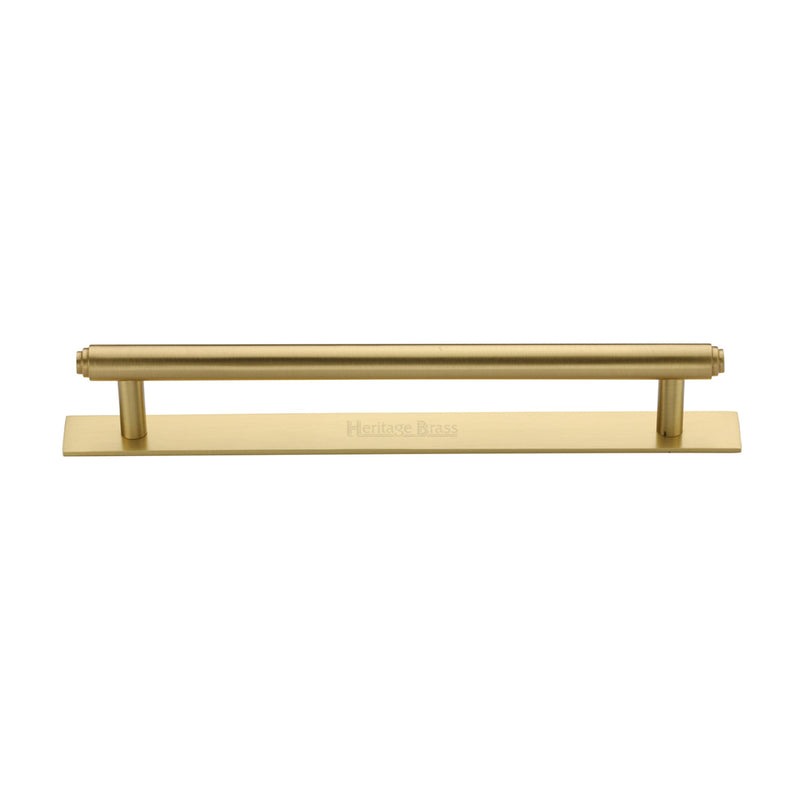 Heritage Brass Step Cabinet Pull Handle with Plate