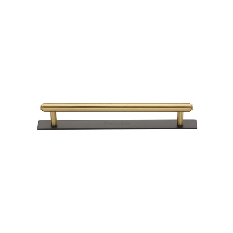 Heritage Brass Step Cabinet Pull Handle with Plate
