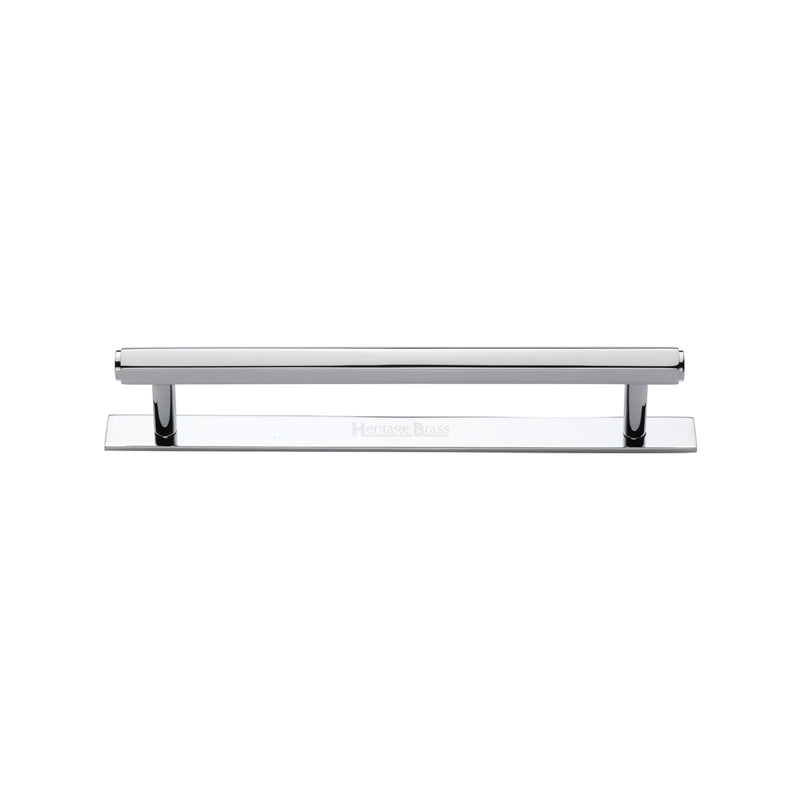 Heritage Brass Hexagonal Cabinet Pull Handle with Plate