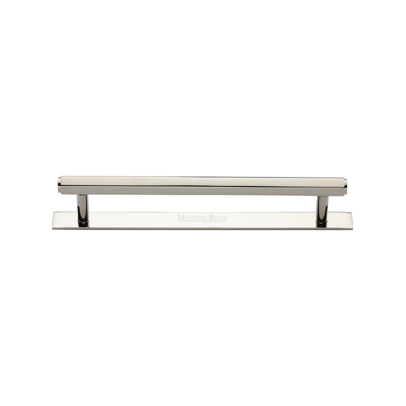 Heritage Brass Hexagonal Cabinet Pull Handle with Plate