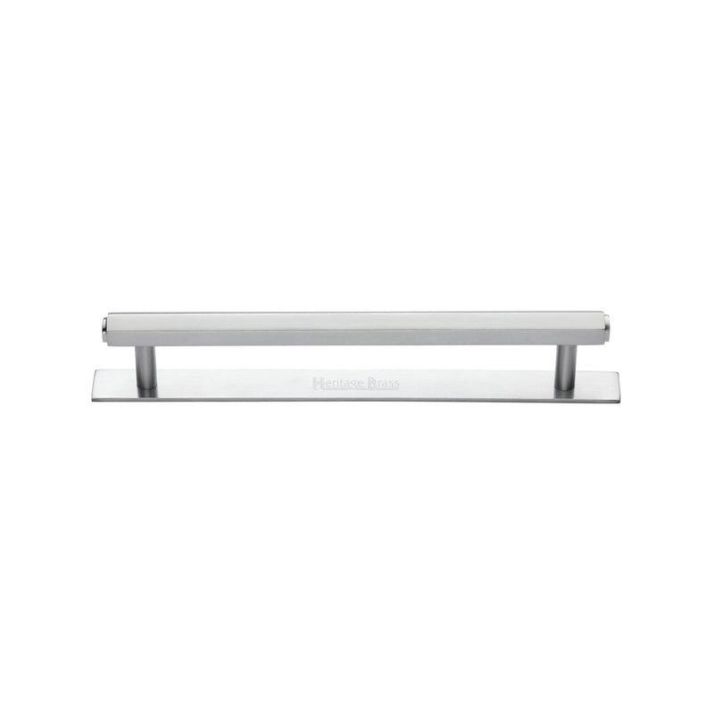 Heritage Brass Hexagonal Cabinet Pull Handle with Plate