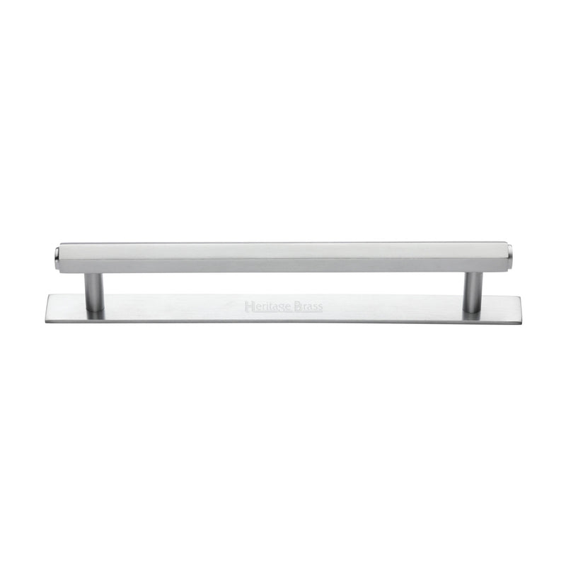Heritage Brass Hexagonal Cabinet Pull Handle with Plate