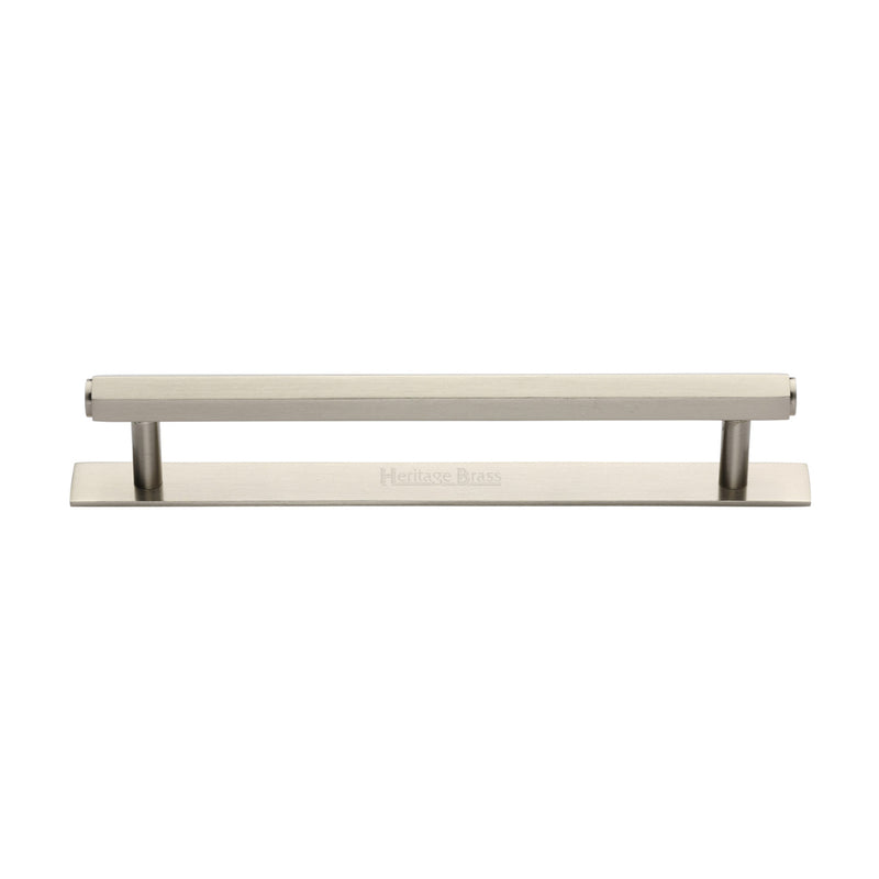 Heritage Brass Hexagonal Cabinet Pull Handle with Plate
