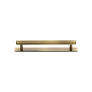 Heritage Brass Hexagonal Cabinet Pull Handle with Plate