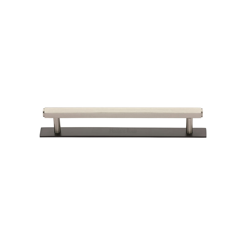 Heritage Brass Hexagonal Cabinet Pull Handle with Plate