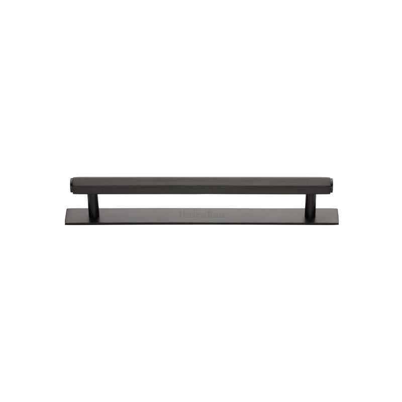 Heritage Brass Hexagonal Cabinet Pull Handle with Plate