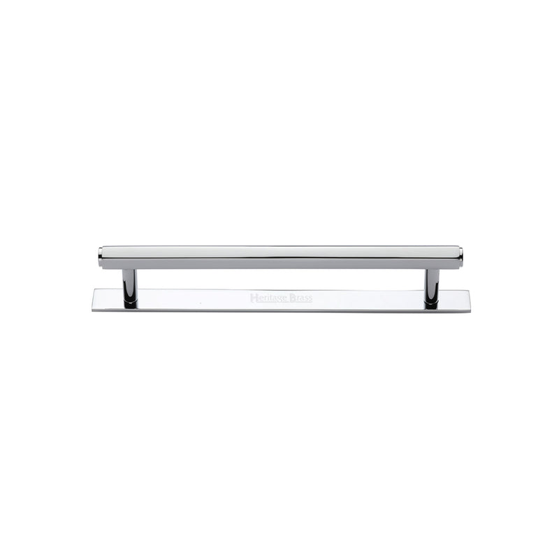 Heritage Brass Hexagonal Cabinet Pull Handle with Plate