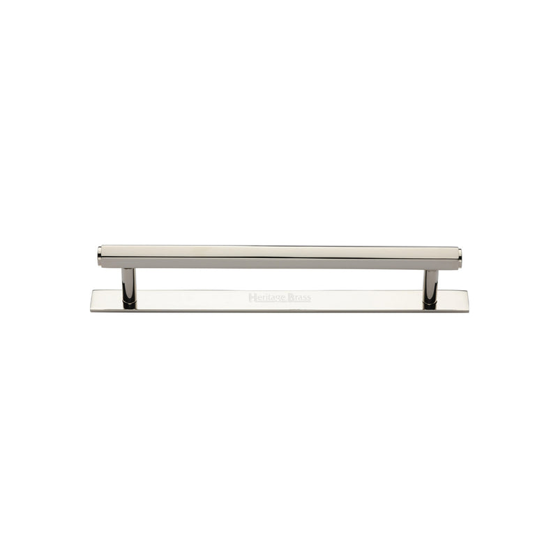 Heritage Brass Hexagonal Cabinet Pull Handle with Plate