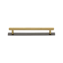 Heritage Brass Knurled Cabinet Pull Handle with Plate