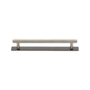 Heritage Brass Knurled Cabinet Pull Handle with Plate