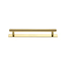 Heritage Brass Knurled Cabinet Pull Handle with Plate