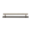 Heritage Brass Knurled Cabinet Pull Handle with Plate