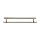 Heritage Brass Knurled Cabinet Pull Handle with Plate