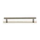 Heritage Brass Knurled Cabinet Pull Handle with Plate