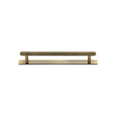 Heritage Brass Knurled Cabinet Pull Handle with Plate