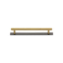 Heritage Brass Knurled Cabinet Pull Handle with Plate