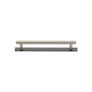 Heritage Brass Knurled Cabinet Pull Handle with Plate