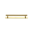 Heritage Brass Knurled Cabinet Pull Handle with Plate