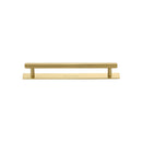Heritage Brass Knurled Cabinet Pull Handle with Plate
