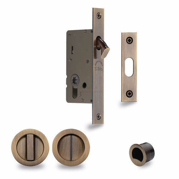 M.Marcus Sliding Lock with Round Privacy Turns