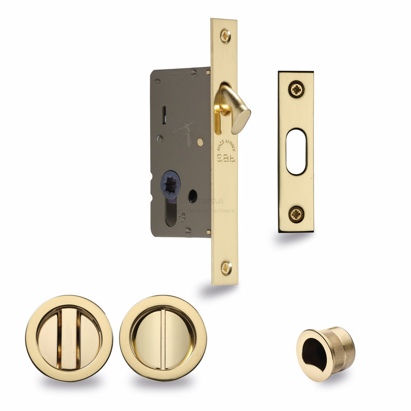 M.Marcus Sliding Lock with Round Privacy Turns