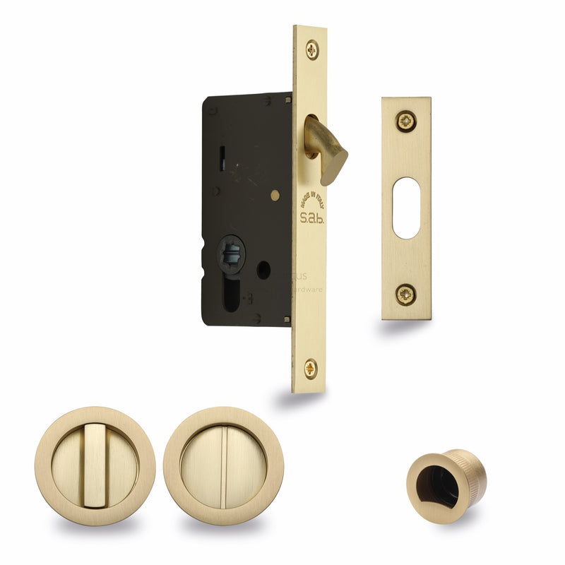 M.Marcus Sliding Lock with Round Privacy Turns
