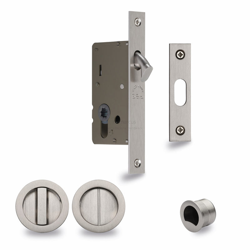 M.Marcus Sliding Lock with Round Privacy Turns