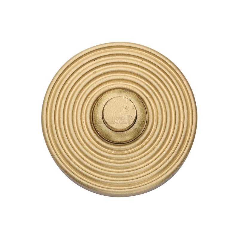 Heritage Brass Reeded Bell Push