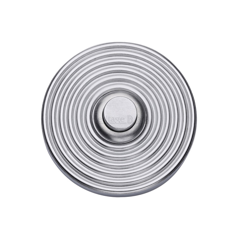 Heritage Brass Reeded Bell Push