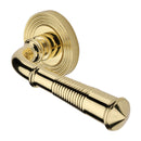 Heritage Brass Bridgetown Reeded Door Handle on Round Rose