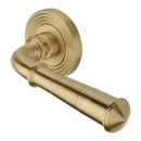Heritage Brass Bridgetown Reeded Door Handle on Round Rose
