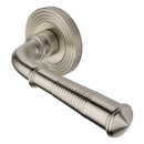 Heritage Brass Bridgetown Reeded Door Handle on Round Rose