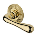 Heritage Brass Charlbury Reeded Door Handle on Round Rose