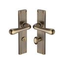 Heritage Brass Charlbury Reeded Door Handle on Plate