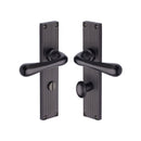 Heritage Brass Charlbury Reeded Door Handle on Plate