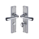 Heritage Brass Charlbury Reeded Door Handle on Plate