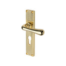 Heritage Brass Charlbury Reeded Door Handle on Plate