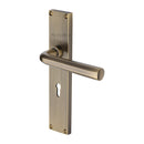 Heritage Brass Octave Reeded Door Handle on Plate