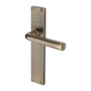 Heritage Brass Octave Reeded Door Handle on Plate