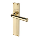 Heritage Brass Octave Reeded Door Handle on Plate