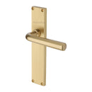 Heritage Brass Octave Reeded Door Handle on Plate
