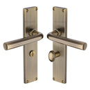 Heritage Brass Octave Reeded Door Handle on Plate