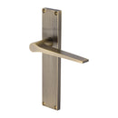 Heritage Brass Gio Reeded Door Handle on Plate
