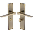 Heritage Brass Gio Reeded Door Handle on Plate