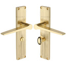 Heritage Brass Gio Reeded Door Handle on Plate