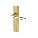 Heritage Brass Sutton Reeded Door Handle on Plate